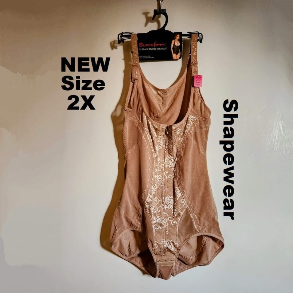 Superform Ultra slimming Body Suit Nude Color Shapewear Size 2XL Camisole